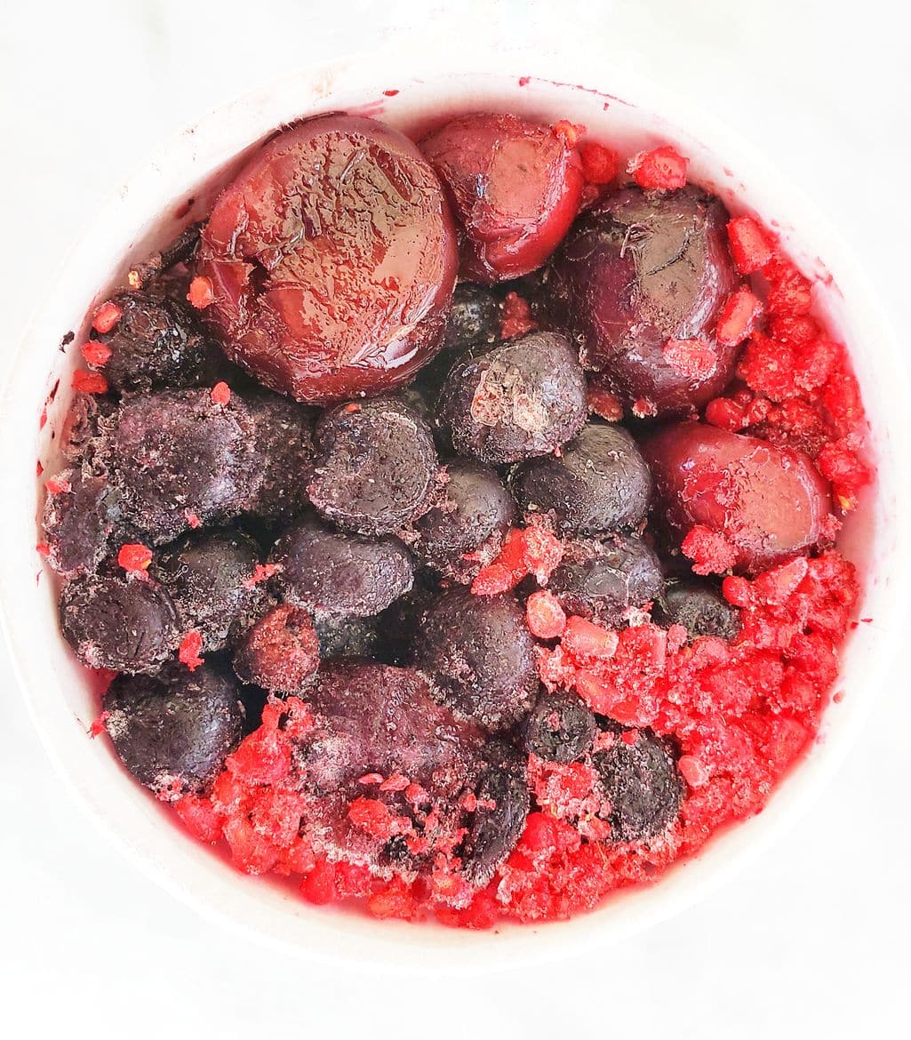 frozen fruit in Revive smoothie