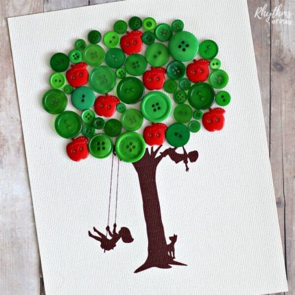 Button Felt Apple Pie Craft