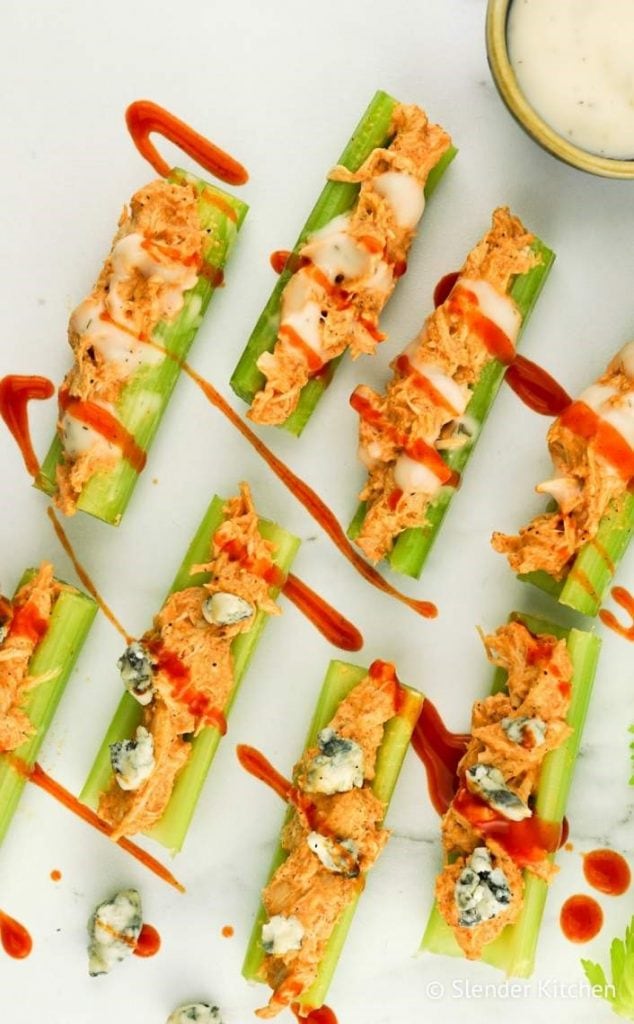 Buffalo Chicken Celery Bites from Slender Kitchen