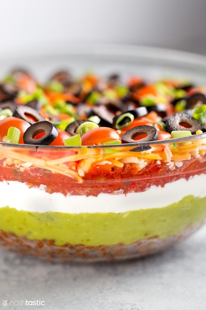 Keto 7 Layer Dip from Noshtastic