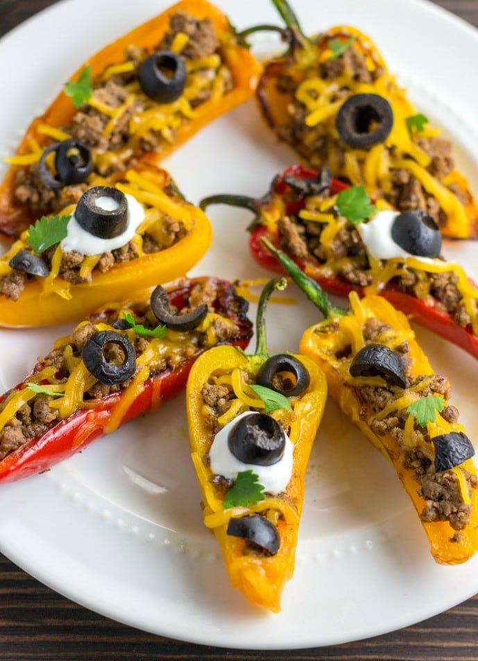 Keto Taco Stuffed Mini Peppers