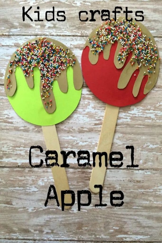 Caramel Apple Popsicle Stick Craft from The Classy Chapter