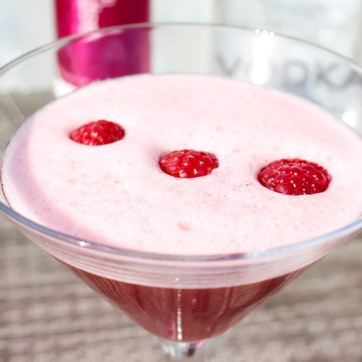raspberry vodka martini