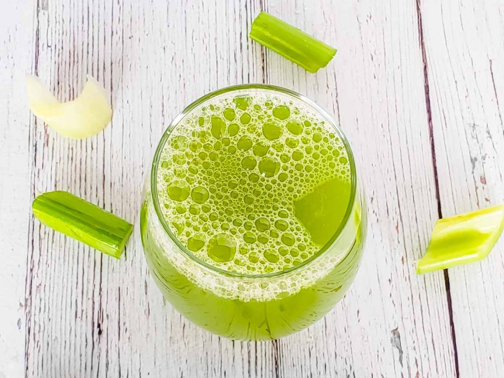 celery juice made in a blender