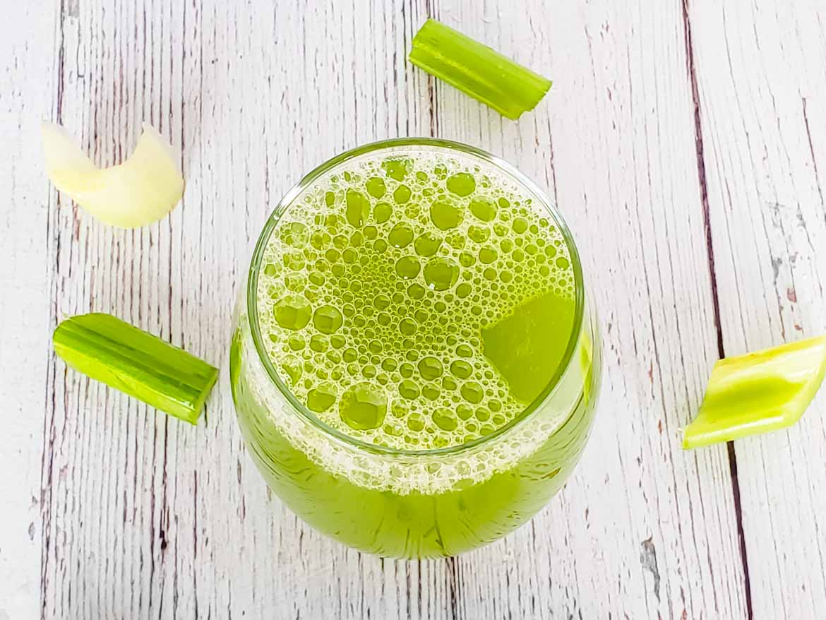 celery juice made in a blender