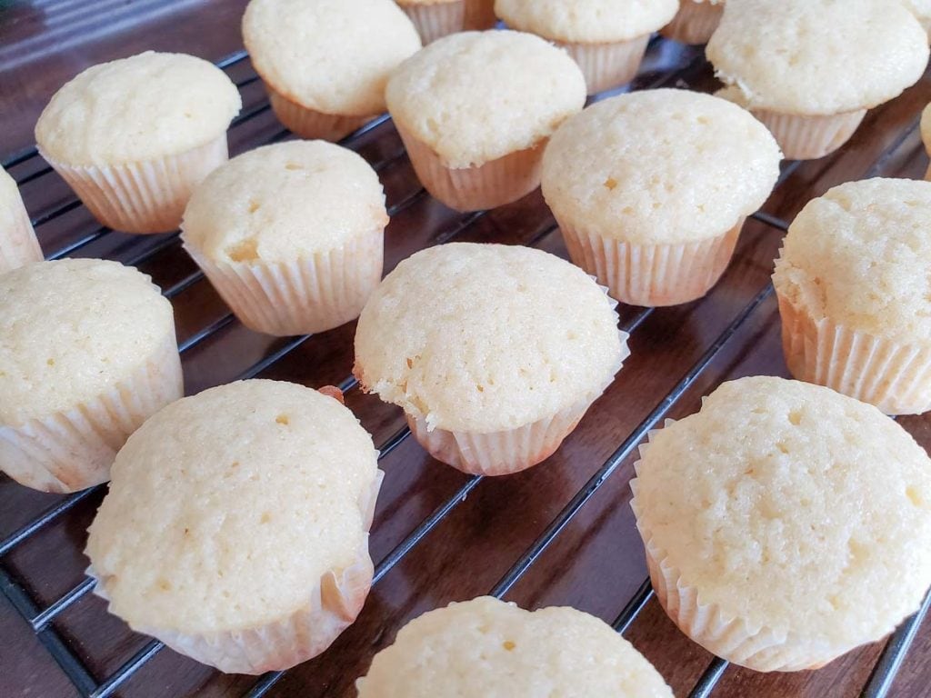 unfrosted lemon cupcakes