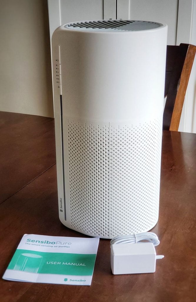 Sensibo Pure air purifier with instruction booklet and plug