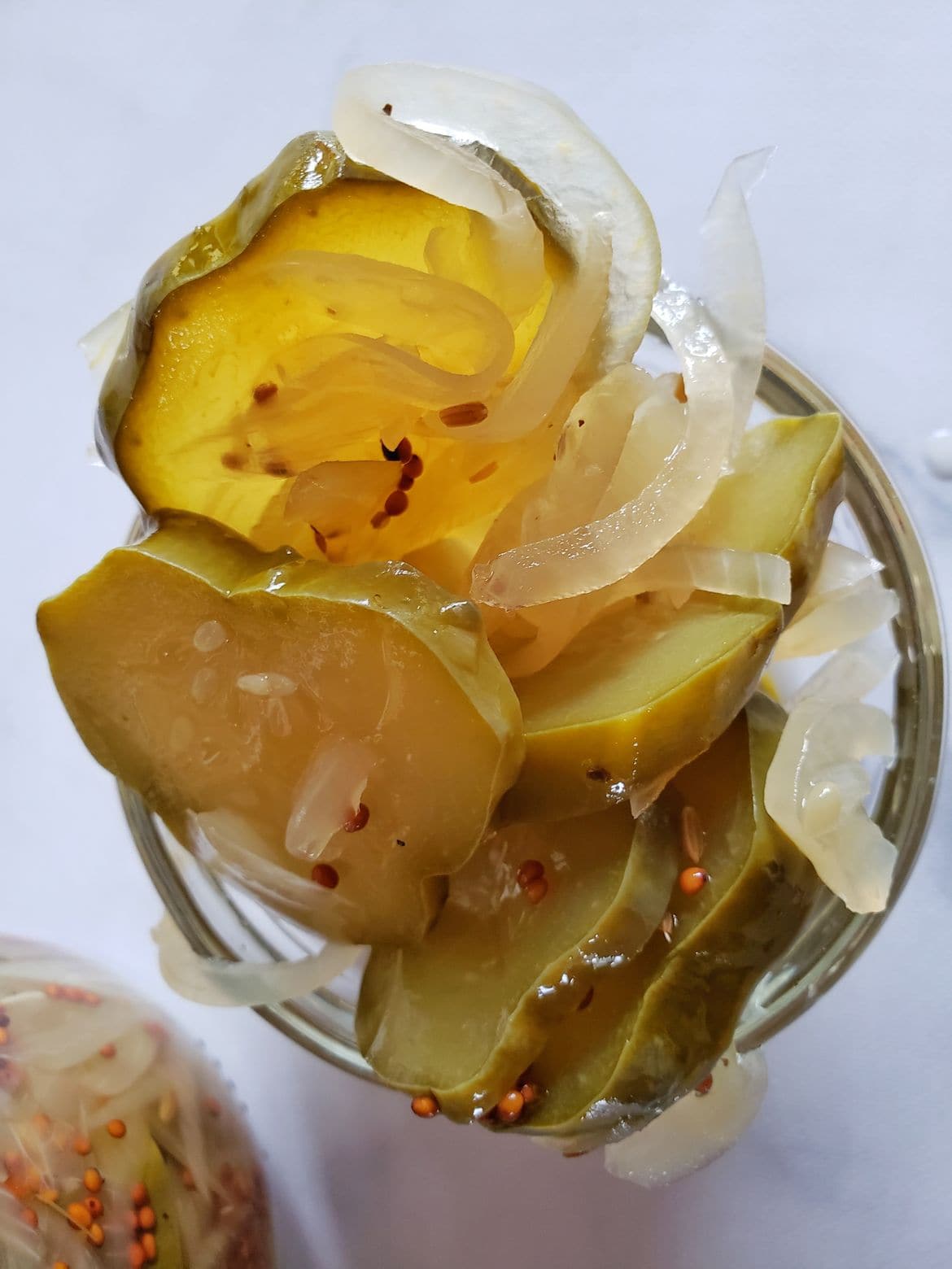 bread and butter pickles in jar