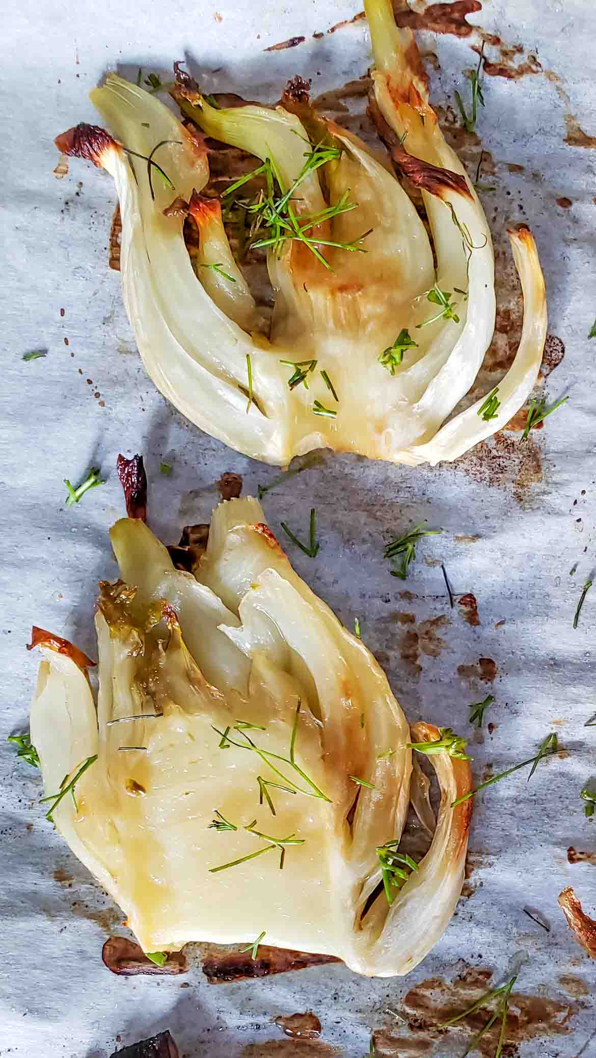 slow roasted fennel slices