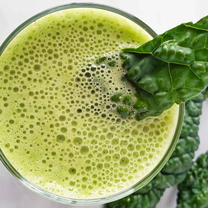 Lacinato Dinosaur Kale Smoothie Without Bananas