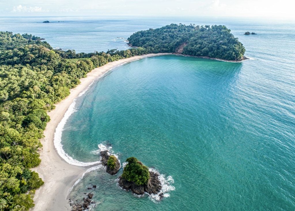 The Best Beaches in Manuel Antonio National Park (Espadilla beach Aerial view)