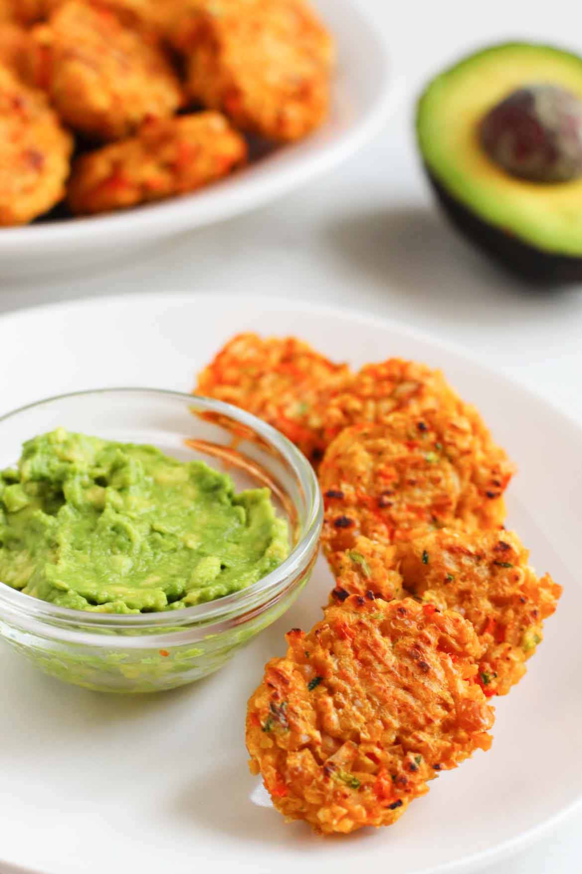 The best chickpea nuggets recipe served with fresh guacamole