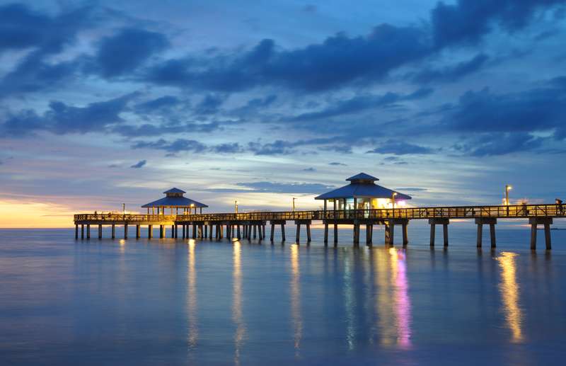 Pier at Sunset in Fort Myers Florida