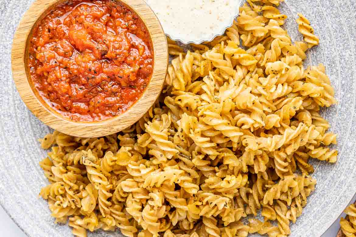 Crispy Crunchy Oven-Baked Pasta Chips Recipe (Vegan)