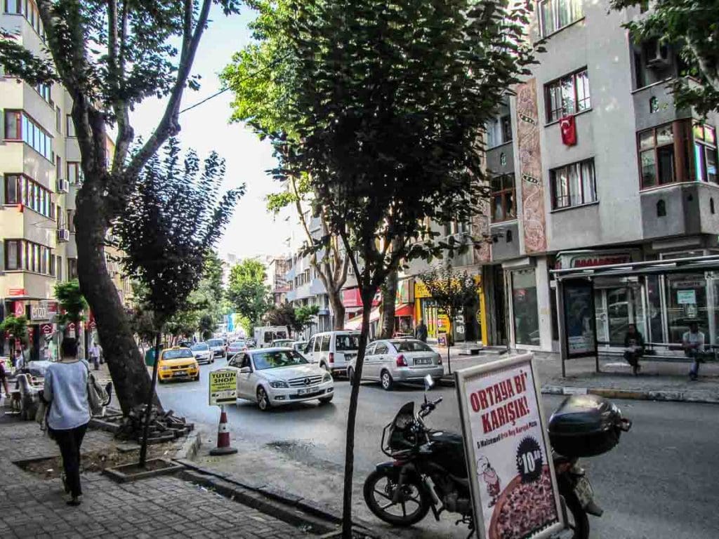 Residential street near the Dolmabahçe Palace in Istanbul