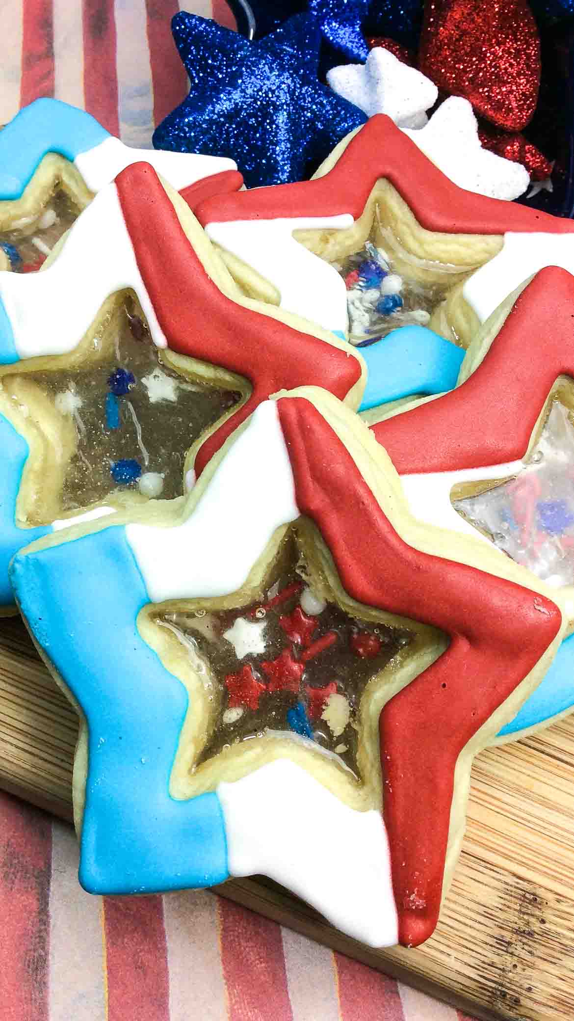 Fourth of July star cutout cookies