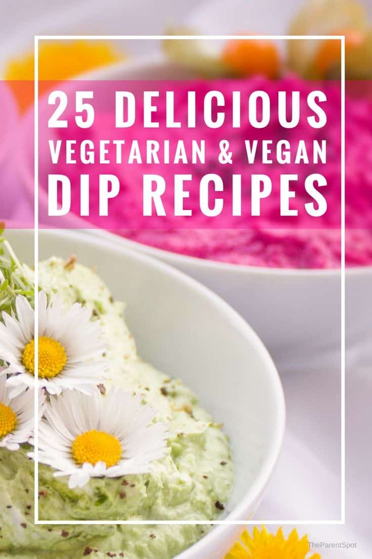 Looking for delicious vegetarian and vegan dip recipes? We share our very favorite dips, from cheesy spinach artichoke goodness to tasty fruit dips, both vegetarian and vegan alike!