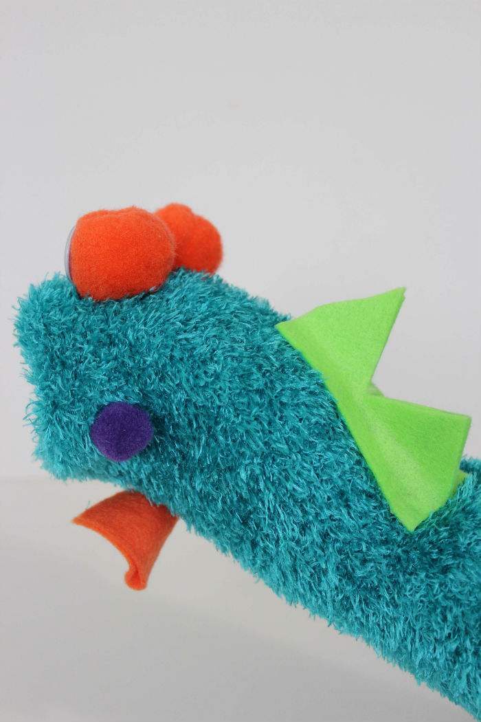 Adorable DIY Sock Puppet From The Back