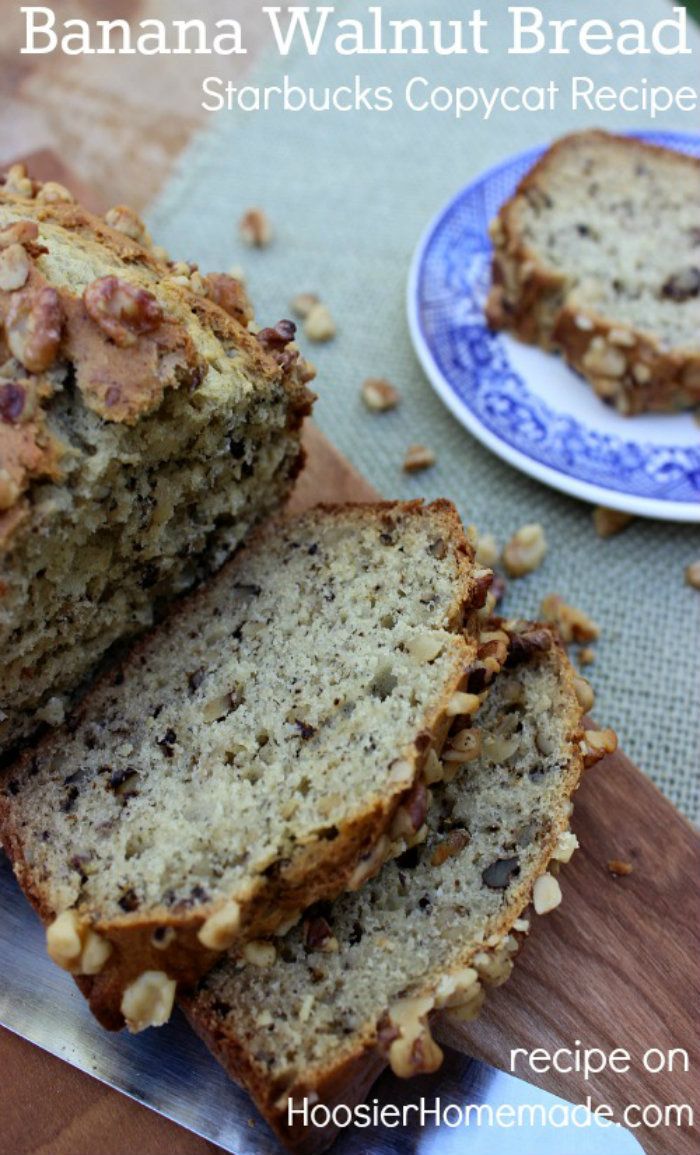 Banana Walnut Bread Starbucks Copycat Recipe by Hoosier Homemade