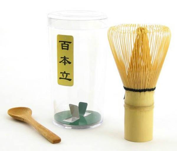 Chasen Green Tea Whisk and Small Scoop for preparing Matcha