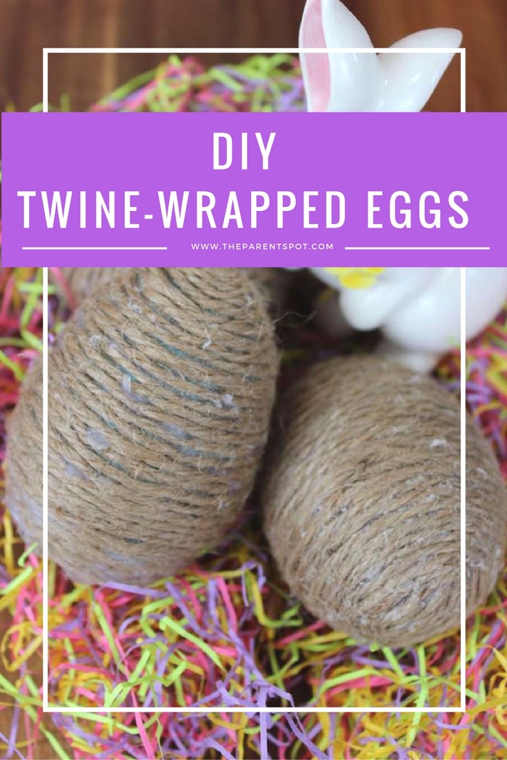 DIY Twine Wrapped Eggs - perfect for Easter! Such and easy craft.