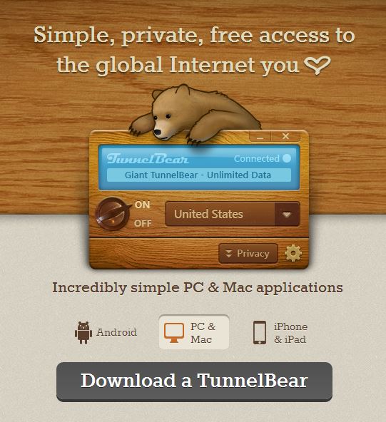 Download Tunnelbear TunnelBear Canada review