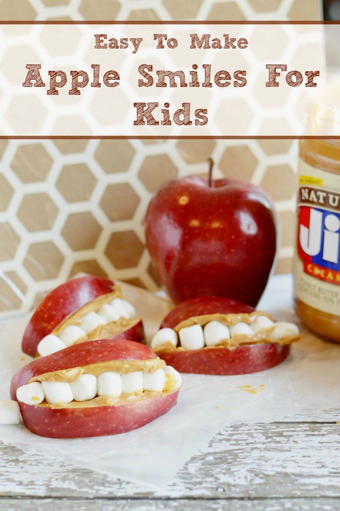 Easy To Make Apple Smiles For Kids