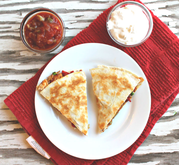 Easy Vegetarian Quesadilla Recipe with Campbells Cheddar Cheese Soup