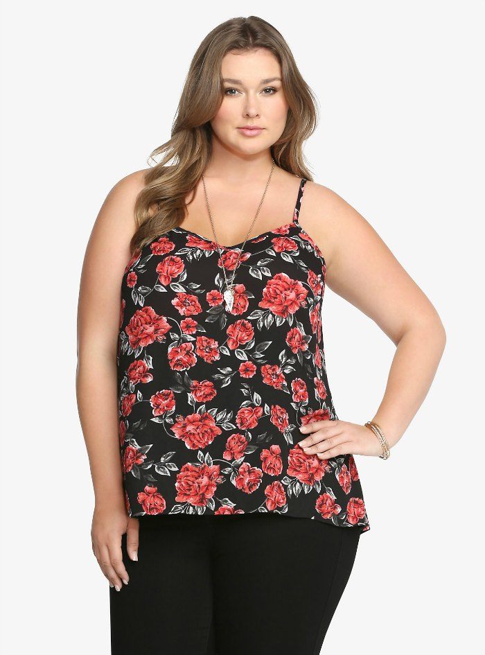 Floral Hi-Lo Tank Top