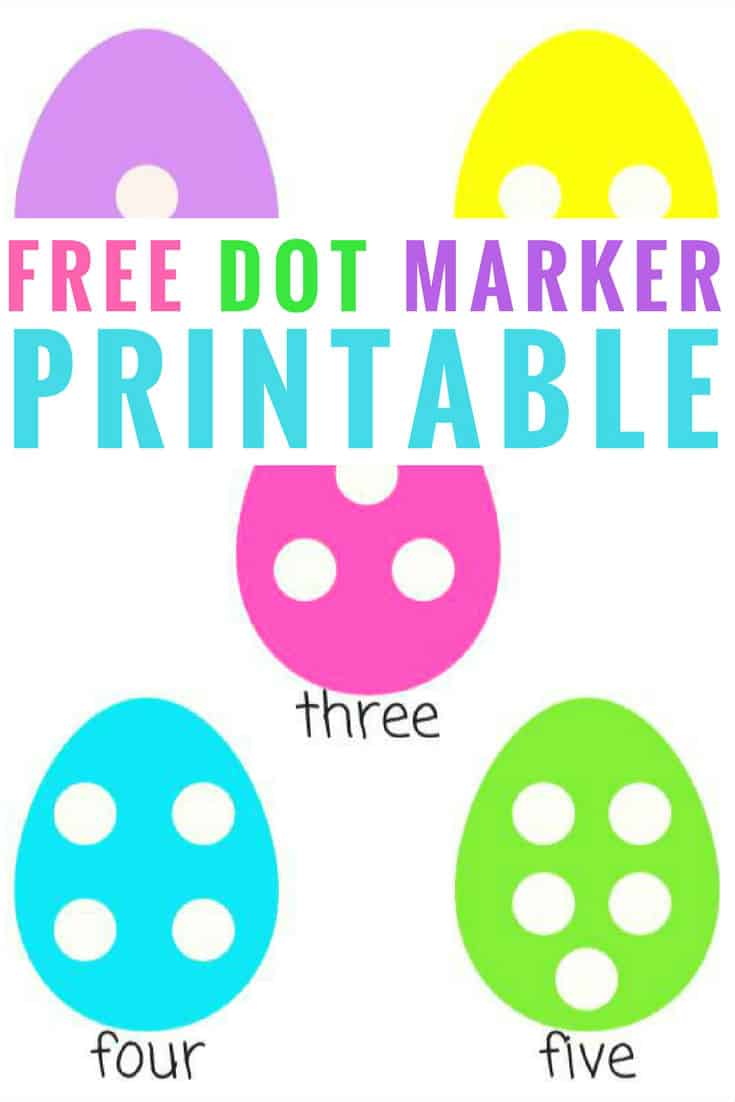 Free Easter Egg Dot Marker Printable Counting Activity for Preschoolers