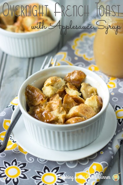 French Toast with Applesauce Syrup by Cooking on the Front Burners