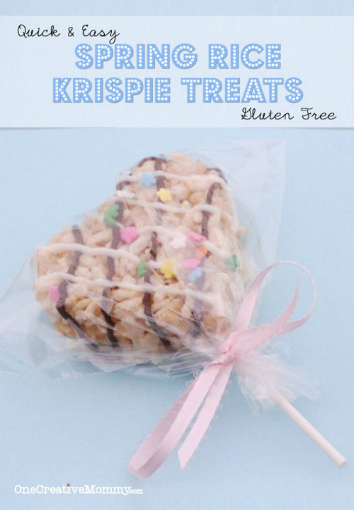 Frosted Rice Krispie Treats Gluten Free Option from One Creative Mommy