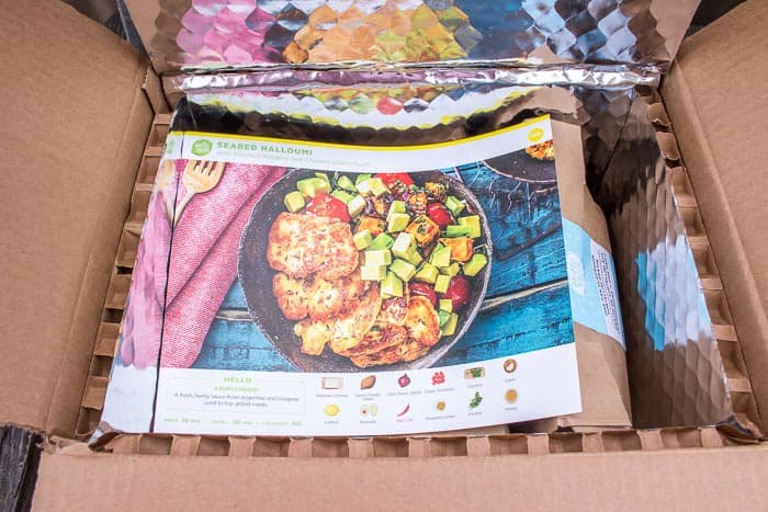 Hello Fresh Veggie Box inside