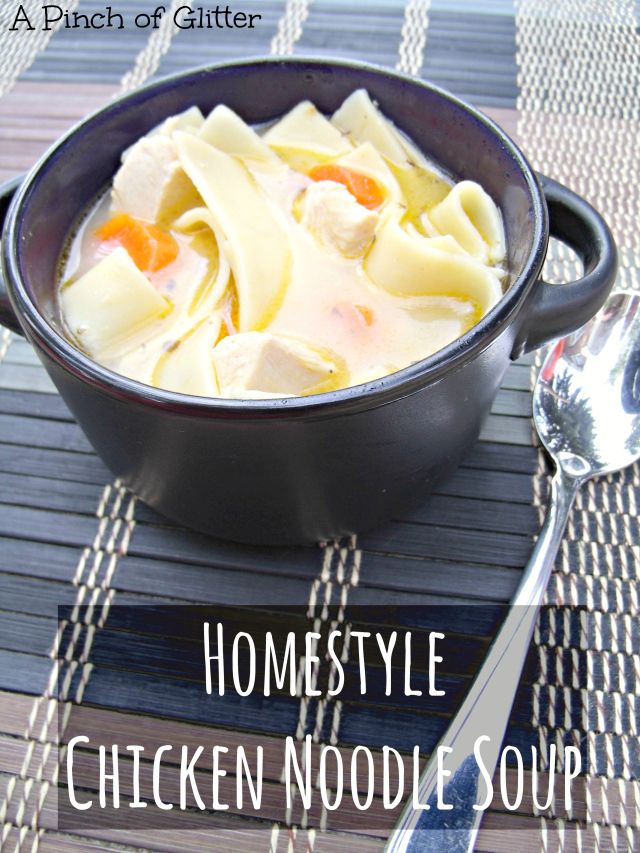 Homestyle Chicken Noodle Soup from A Pinch of Glitter