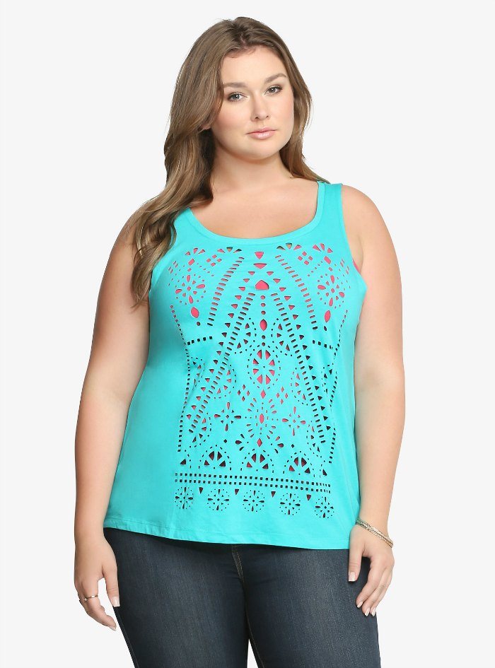 Laser Cut Geometric Tank Top Torrid