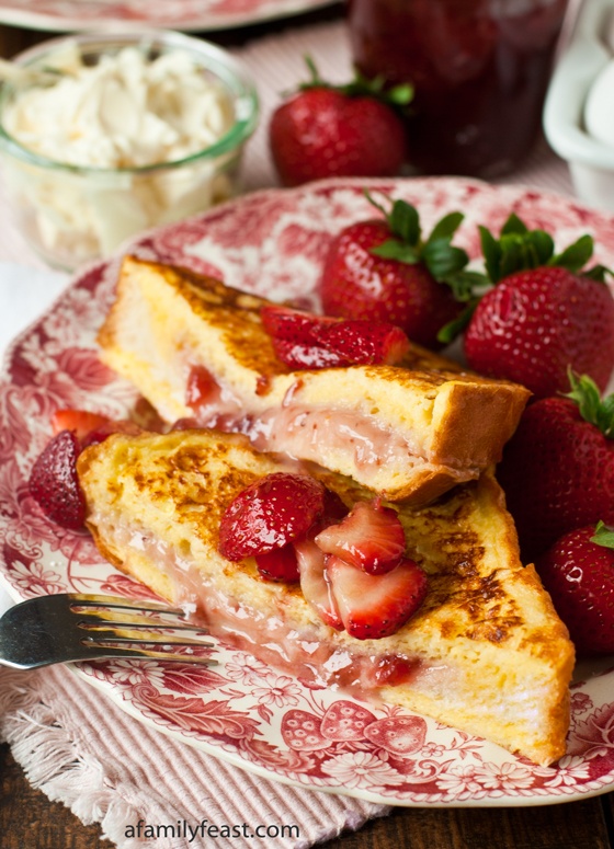 Marscapone Strawberry Stuffed French Toast by A Family Feast