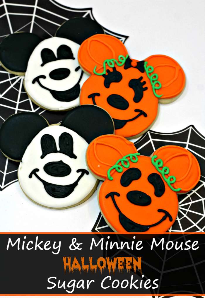 Mickey and Minnie Mouse Halloween Sugar Cookies