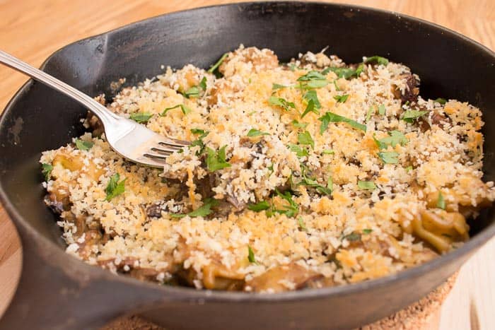 Mushroom tortellini HelloFresh in pan