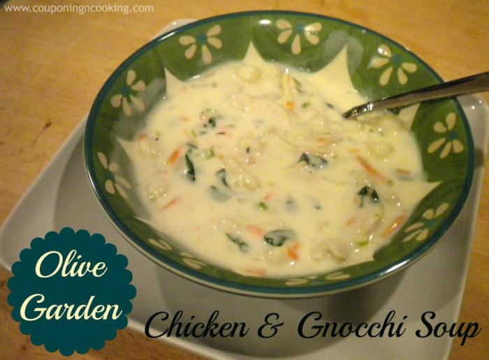 Olive Garden's Chicken & Gnocchi Soup from Couponing and Cooking