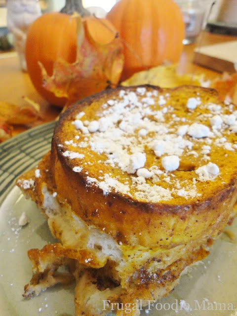 Overnight Pumpkin Pie Chai French Toast by The Frugal Foodie Mama