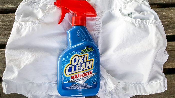 Chocolate stain gone with OxiClean