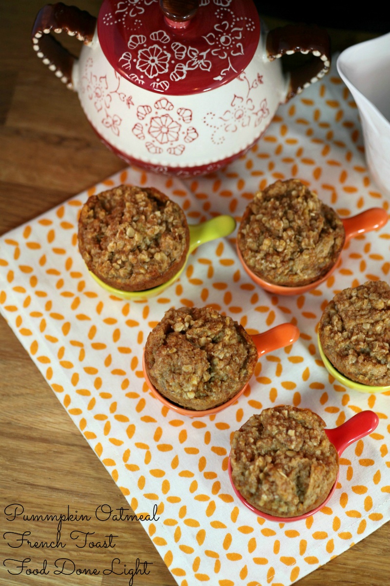 Pumpkin Butter Oatmeal French Toast Muffins by Food Done Light