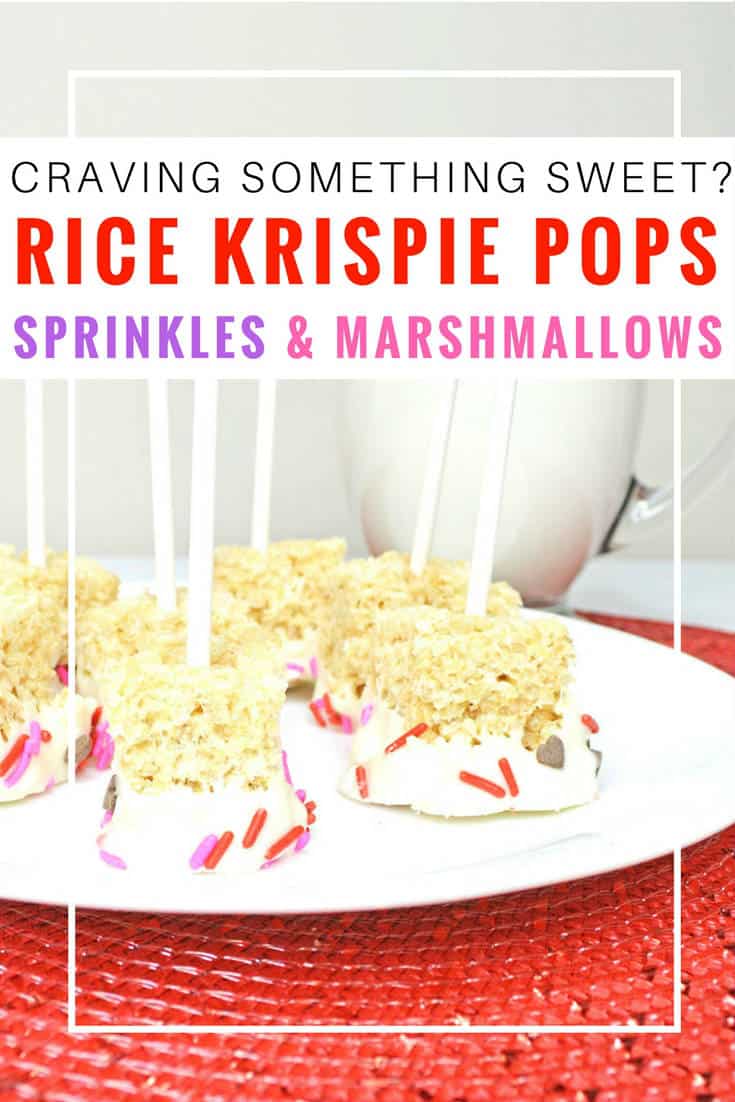 Rice Krispie pops with sprinkles. Anyone else craving some yummy Rice Krispie treats? I know I am! These are so easy to make, and the recipe includes full instructions. | Rice Krispie pops | Rice Krispie pops birthday | Rice Krispie pops recipe | How to make Rice Krispie pops | white chocolate dipped Rice Krispie pops | pink Rice Krispie pops | Rice Krispie pops with sprinkles and marshmallows #ricekrispiestreats #ricekrispies #dessert #sweet #dessertrecipes