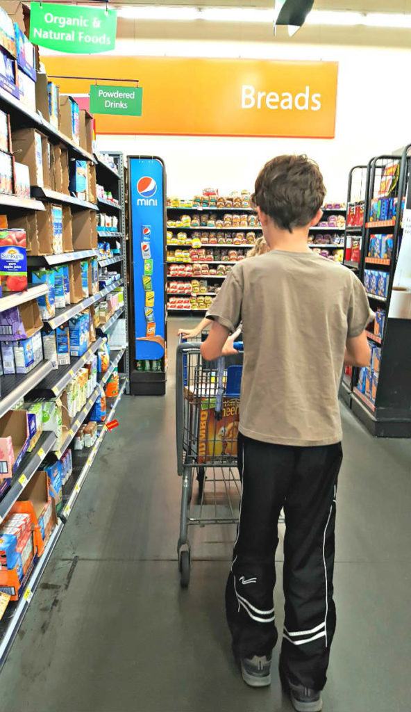 Shopping for Box Tops at Walmart