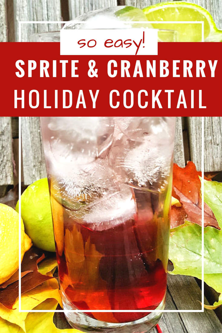 Sprite and cranberry holiday cocktail