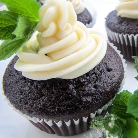 Fresh Mint Chocolate Cupcakes