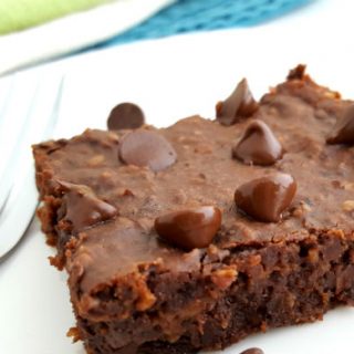 fudgy black bean brownie with oatmeal vegan and gluten free
