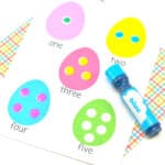 Free Easter Egg Dot Marker Printable Counting Activity for Preschoolers