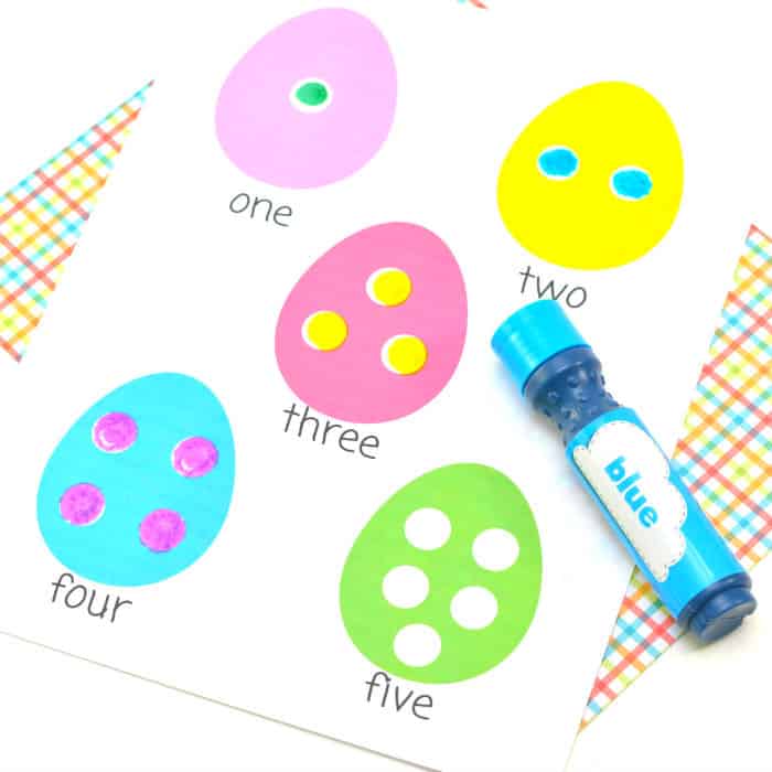 full Easter Egg Dot Marker printable partially colored