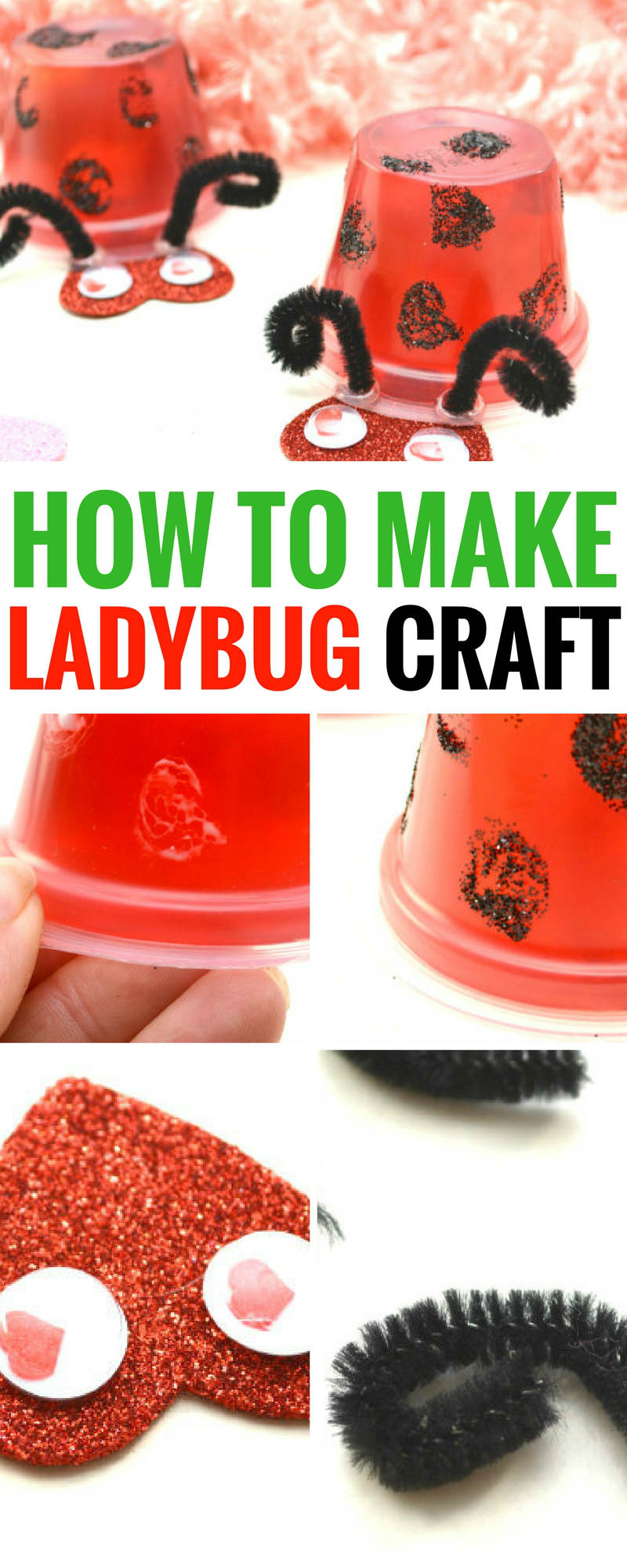 How to make a ladybug craft. This is so easy, comes with complete directions, and it's a blast to DIY yourself, or with the kiddos | ladybug crafts DIY | how to make a ladybug craft | easy ladybug craft | simple ladybug craft #craft #kids #ladybug #crafts for kids ladybug craft with googly eyes